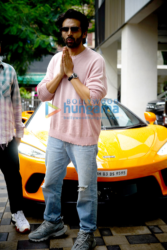 photos kartik aaryan snapped with his new car mclaren gt at t series office 2