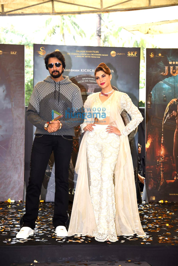 Photos: Kichcha Sudeep and Jacqueline Fernandez snapped at the trailer launch of Vikrant Rona