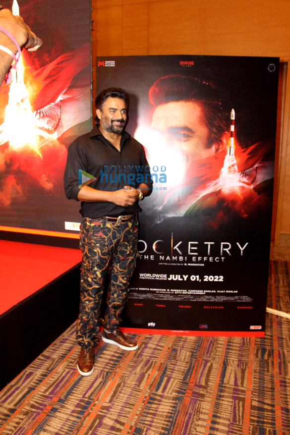 Photos: R Madhavan snapped attending the press conference for the film Rocketry: The Nambi Effect