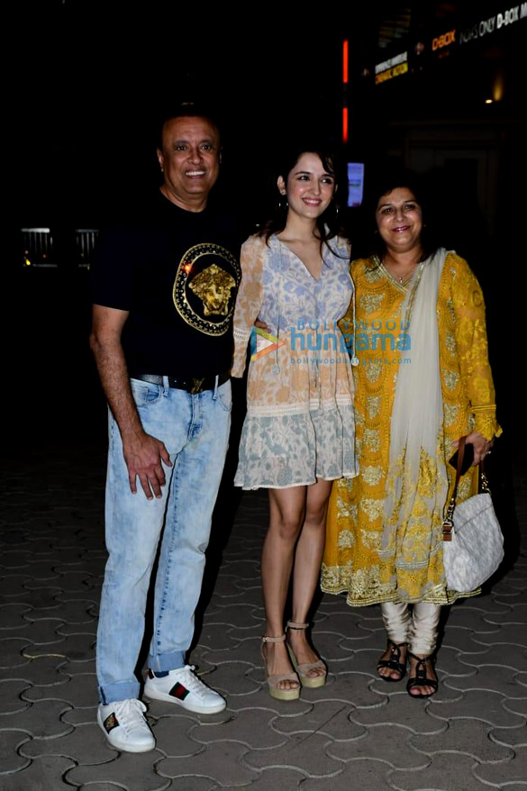 Photos: Shirley Setia snapped with her family at a screening of Nikamma