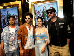 Photos: Team of Janhit Mein Jaari snapped at Miraj Cinemas Velocity in Indore during the promotions of their film Photos: Team of Janhit Mein Jaari snapped at Miraj Cinemas Velocity in Indore during the promotions of their film
