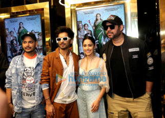 Photos: Team of Janhit Mein Jaari snapped at Miraj Cinemas Velocity in Indore during the promotions of their film