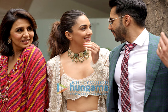 photos varun dhawan kiara advani maniesh paul anil kapoor and neetu kapoor snapped during the promotions of jugjugg jeeyo 3