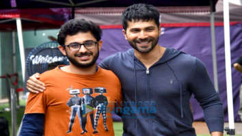 Photos: Varun Dhawan snapped with YouTuber Carryminati in Juhu