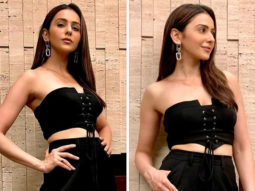 Rakul Preet Singh rocks summer fashion in black corset top paired & wide-legged bottoms