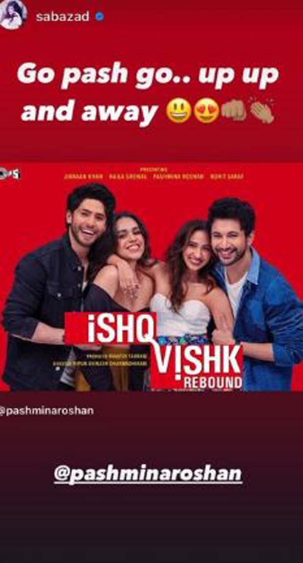 Ishq Vishk Rebound: Hrithik Roshan’s lady love Saba Azad and Bhool Bhulaiyaa 2 actor Kartik Aaryan cheer for Pashmina Roshan 