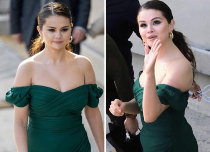 selena gomez in green dress Selena Gomez's Bold Lime Green Dress At The AMAs Had Deeper Meaning