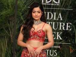 All spotlights on Rashmika Mandanna as she wears a beautiful red lehenga