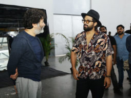 Allu Arjun dons a stylish printed shirt, black pants and a hat for a brand shoot with director Trivikram Srinivas