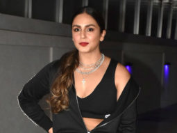 Birthday girl Huma steps out to greet paps in all black outfit