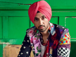 Diljit Dosanjh riding on with pink-blue combination