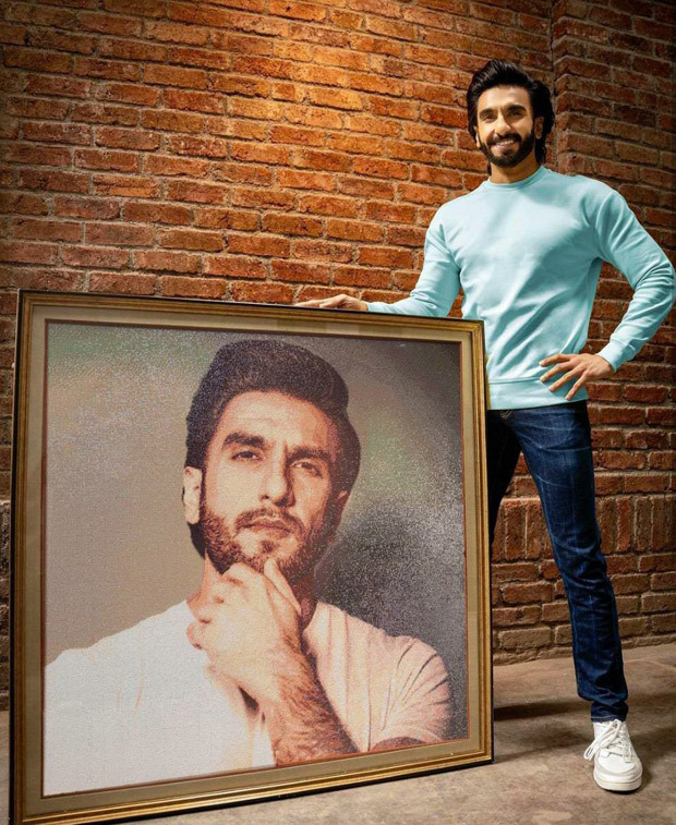 Fan gifts Ranveer Singh a portrait bedazzled with 1 lakh crystals for his birthday, see photo