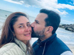 Kareena Kapoor Khan shares photos from the beach as she gets kiss from Saif Ali Khan at English Channel, see pics
