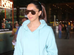Kiara Advani spotted at airport in blue hoodie