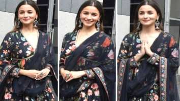 Mom-to-be Alia Bhatt looks ethereal in an elegant black floral kurta & sharara worth Rs. 62,800 as she promotes her movie Darlings