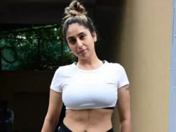Neha Bhasin poses for paps after a workout session