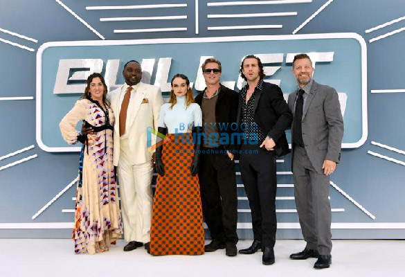 photos brad pitt aaron taylor johnson brian tyree henry joey king and others snapped at bullet train london premiere 1