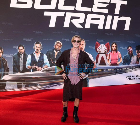 photos brad pitt joey king and others attend the red carpet premiere of bullet train in berlin 1