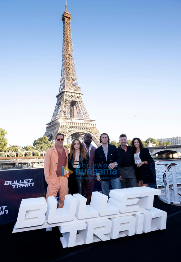 photos brad pitt attends the photo call with bullet train co stars director david leitch and producer kelly in paris 1
