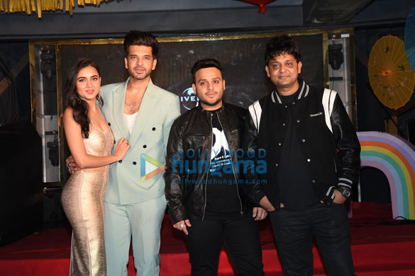 photos karan kundrra tejasswi prakash and others grace the launch of the track baarish aayi hai 5
