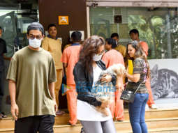 Photos: Rajkummar Rao and Patralekha snapped together with their pet at a clinic in Bandra