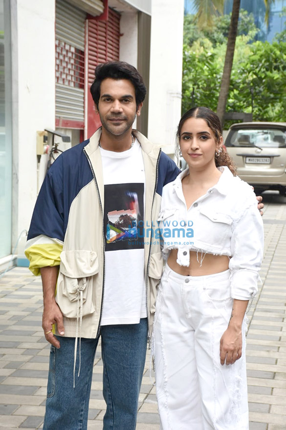 photos rajkummar rao and sanya malhotra snapped promoting their film hit the first case 4 2