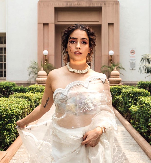 Sanya Malhotra radiates elegance in a stunning sheer white saree worth Rs. 82,000 during Hit: The First Case promotions 