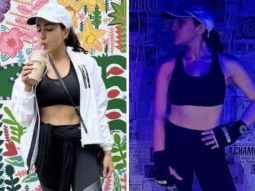 Sara Ali Khan flaunts her toned abs in black athleisure wear in recent photos from her trip to London