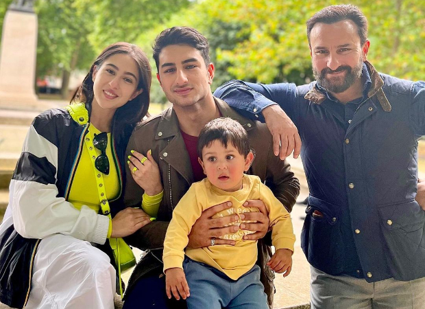 Sara Ali Khan shares a picture-perfect moment with the Pataudis featuring Saif Ali Khan, Ibrahim and Jeh in London, see photos  Sara Ali Khan shares a picture-perfect moment with the Pataudis featuring Saif Ali Khan, Ibrahim and Jeh in London, see photos