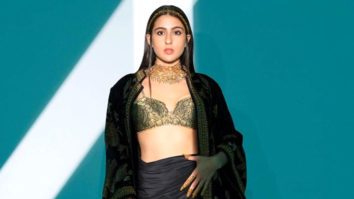 Sara looks like a goddess with diamond embedded outfit