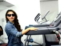 Soha Ali Khan’s unique treadmill workout