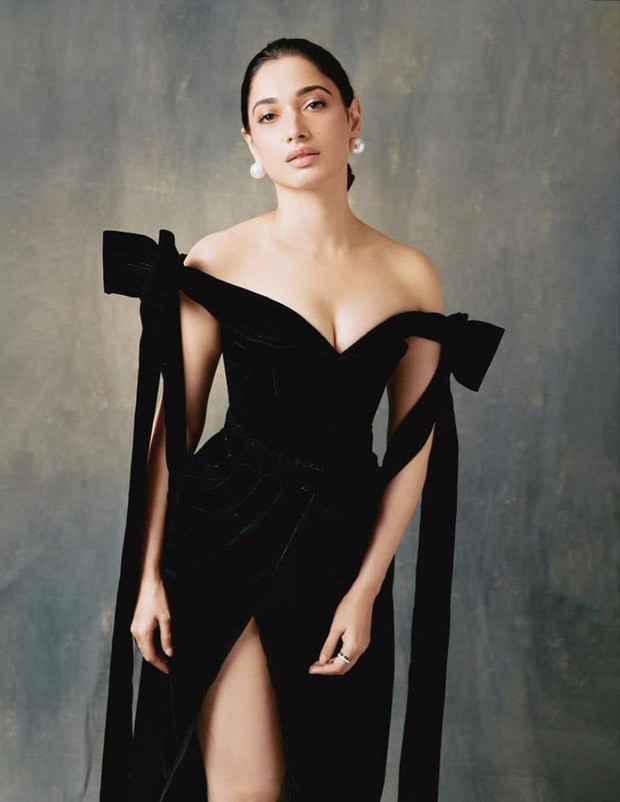 Tamannaah Bhatia sets style goals in a glam black velvet gown 