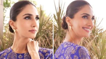 Vaani Kapoor gives major ethnic goals in royal blue palazzo set as she steps out to promote Shamshera