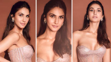 Vaani Kapoor is a picture of elegance in in rose gold corset, flared trousers worth Rs. 65,000