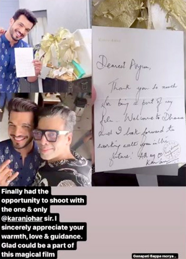 Arjun Bijlani confirms he was part of a Karan Johar film; shares about it on Instagram