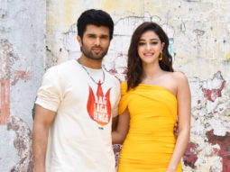 Ananya Panday and Vijay Deverakonda pose together for paps