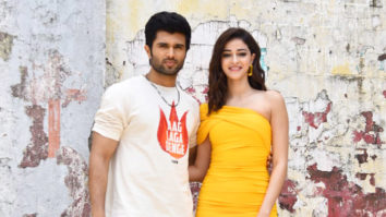Ananya Panday and Vijay Deverakonda pose together for paps