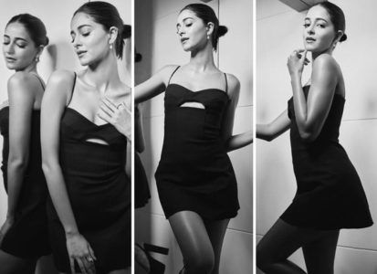 Ananya Panday Gives Her Black Cutout Party Mini Dress A Sporty