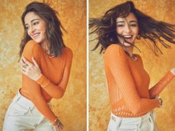 Ananya Panday proves orange is the new black in backless mesh bodysuit and denim pants worth Rs. 21,113 for Liger promotions