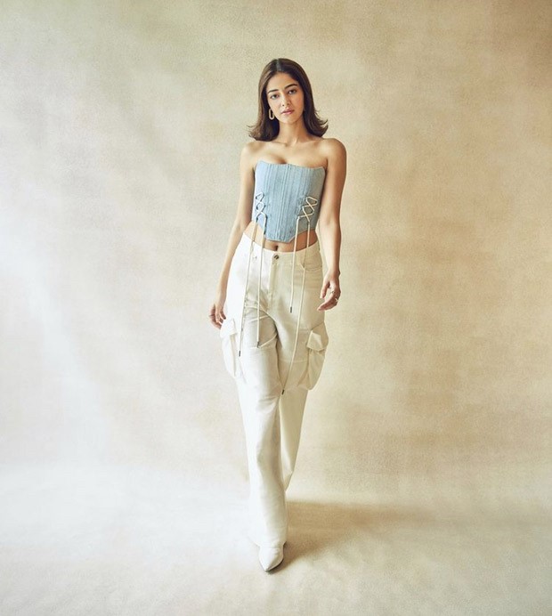 Ananya Panday spreads her charm while sporting a stunningly stylish corset and baggy pants for Liger promotions
