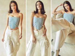 Ananya Panday spreads her charm while sporting a stunningly stylish corset and baggy pants for Liger promotions