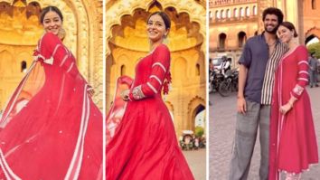 Ananya Panday twirls in front of Rumi Darwaza donning fuschia pink attire; promotes Liger in Lucknow