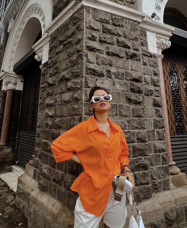 Avneet Kaur takes over streets of Mumbai in chic oversized orange shirt and white shorts Avneet Kaur takes over streets of Mumbai in chic oversized orange shirt and white shorts