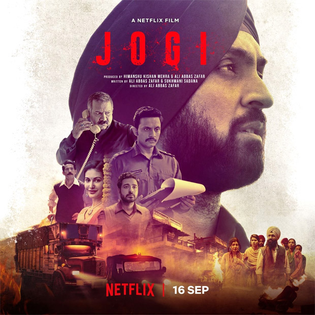 Diljit Dosanjh to headline Ali Abbas Zafar's Jogi set in Delhi in 1984; film to premiere on Netflix on September 16, 2022 Diljit Dosanjh to headline Ali Abbas Zafar's Jogi set in Delhi in 1984; film to premiere on Netflix on September 16, 2022