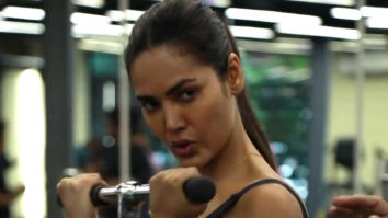 Esha Gupta works super hard in the gym