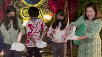 Farah Khan and her kids do the ‘breaking the plates’ tradition