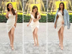 Hansika Motwani looks smouldering on vacation in Paris wearing white satin outfit