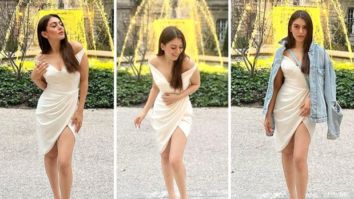 Hansika Motwani looks smouldering on vacation in Paris wearing white satin outfit
