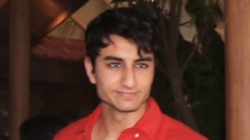 Ibrahim Ali Khan looks handsome in red shirt as he waves at paps