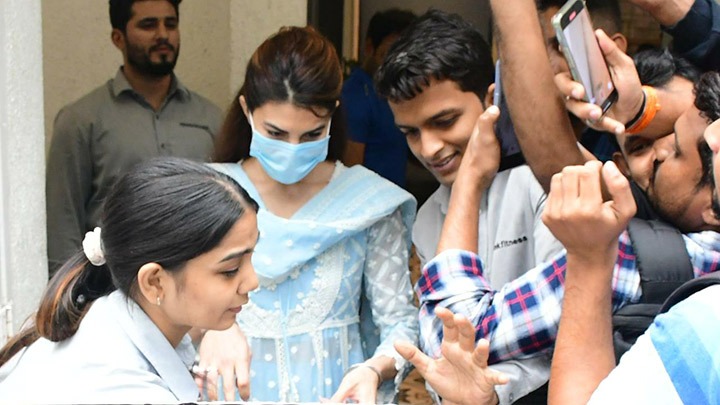 Jacqueline Fernandez snapped in a beautiful blue kurta